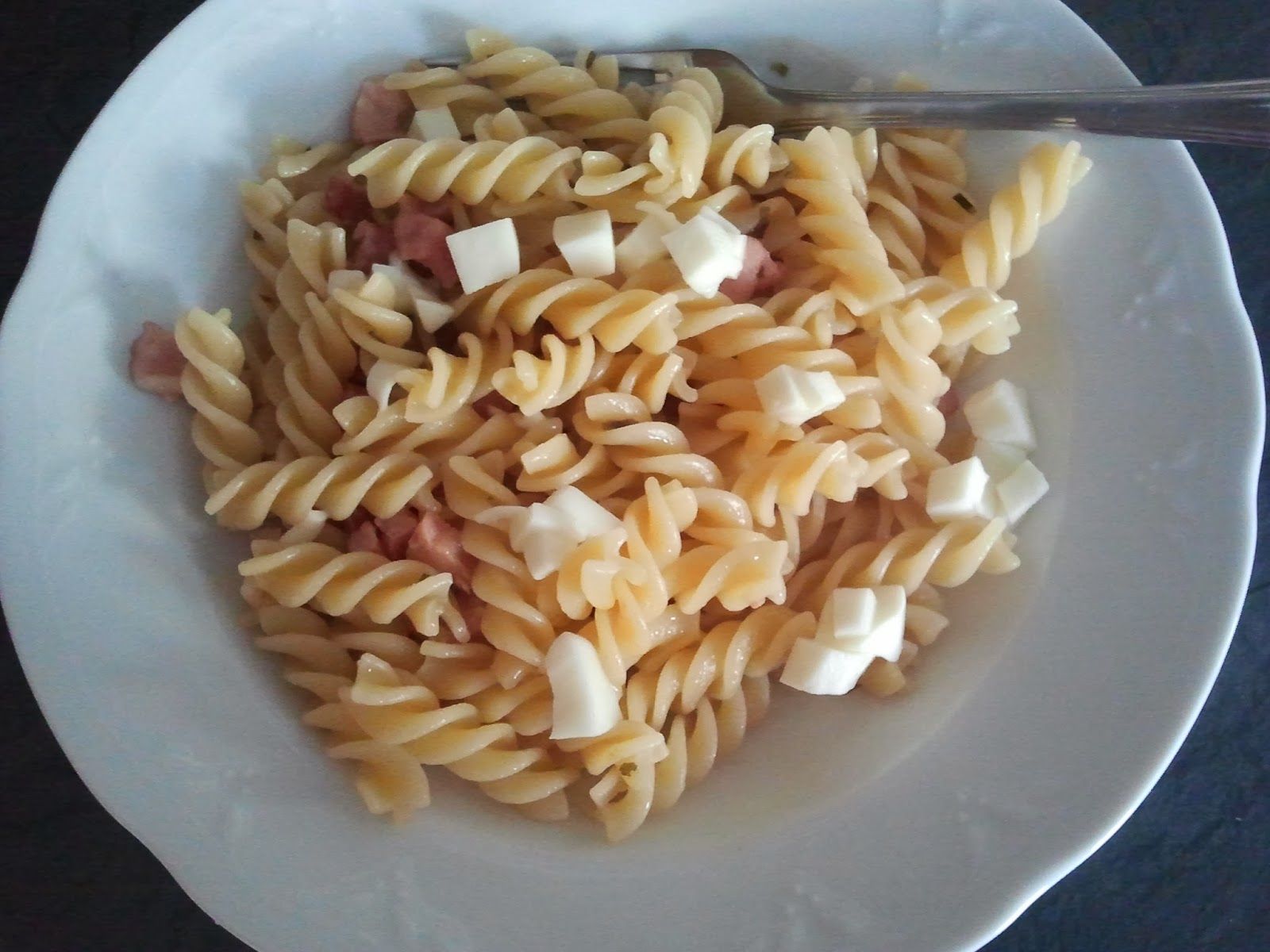 PASTA FUSILLI CON PANCETTA E MOZZARELLA Creazioni di Ale