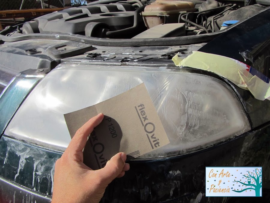 pulir,faros,sin,taller,casero,pulimento,boina,dico,estropajo,lija,diy,DIY,barato,