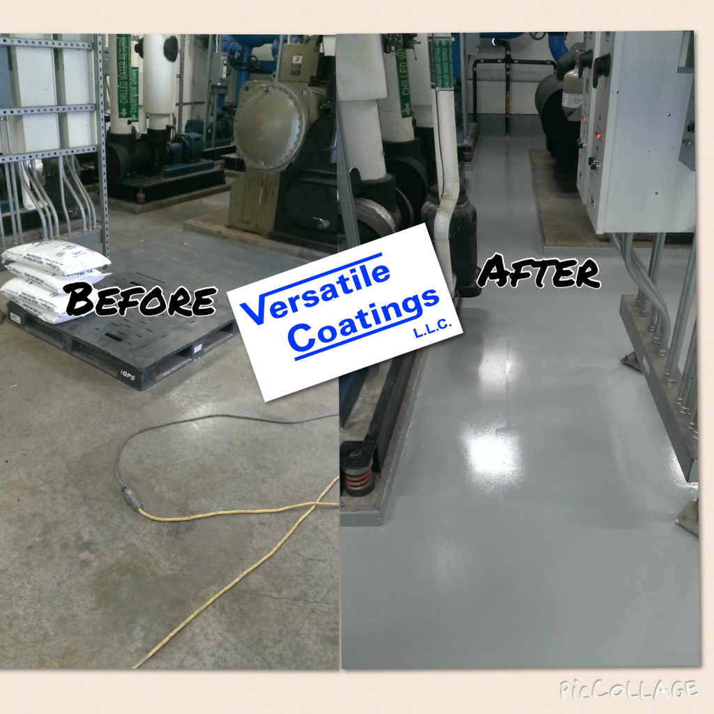 Epoxy Floor Coatings Boiler room and mechanical room floors with epoxy