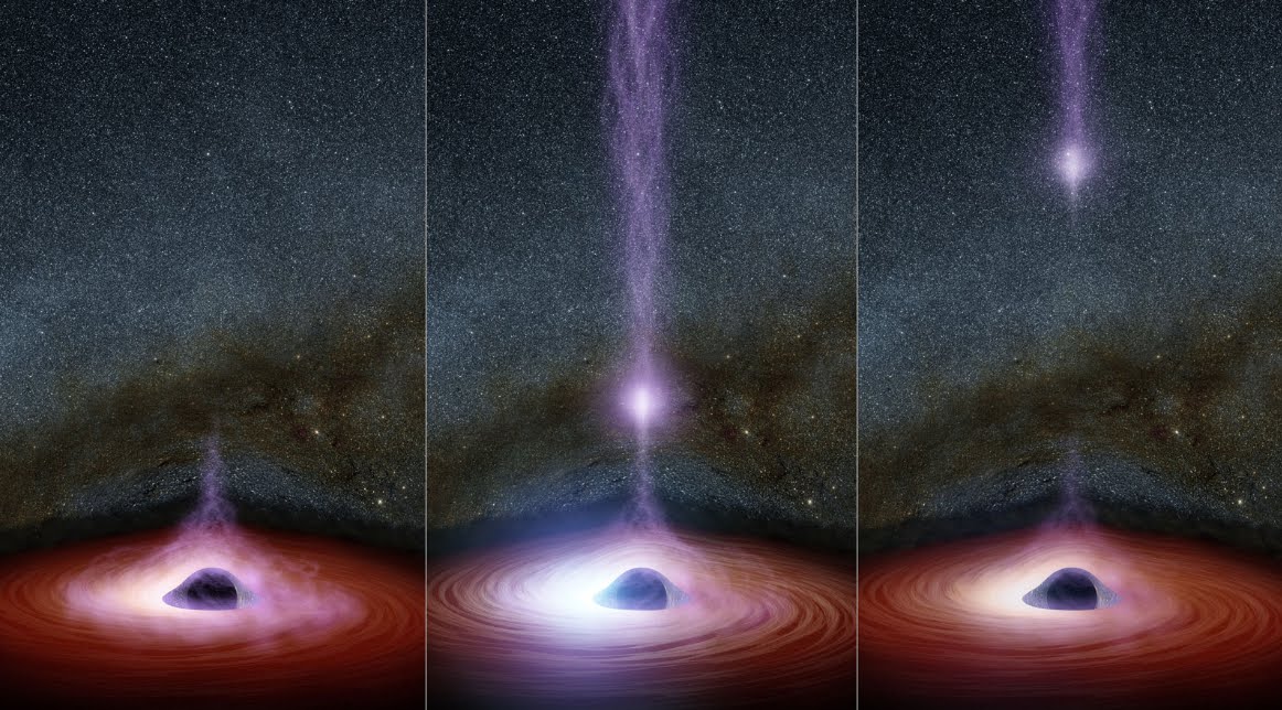 NASA vede per la prima volta un oggetto che esce da un buco nero.