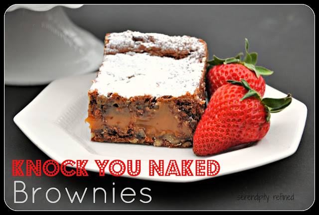Knock you naked easy chocolate caramel brownie  dessert recipe bake 