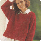 Suéter o Jersey de Cuadros Rojos a Crochet o Ganchillo