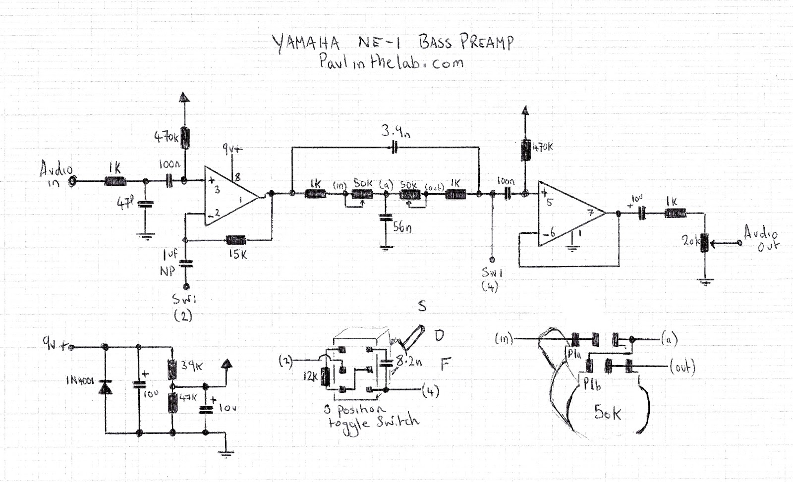 Paul In The Lab Yamaha NE1 Bass Parametric EQ Preamp ( Nathan East