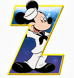 Alfabeto de personajes Disney con letras grandes Z Mickey. 