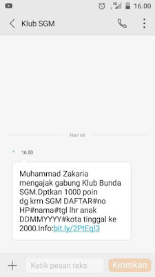 Cara Mendapatkan Pulsa Gratis Terbaru dari Klub Bunda SGM