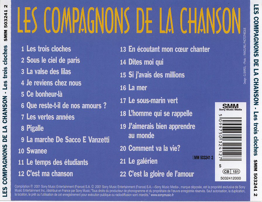 Les Compagnons De La Chanson Les Trois Cloches Paroles
