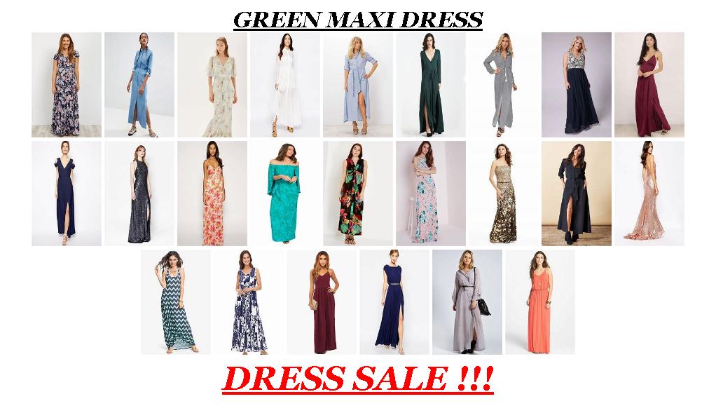 Sale On Brands Online - Green Maxi Dress