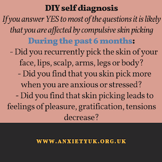 Image about skin picking and gratification, about dermatillomania