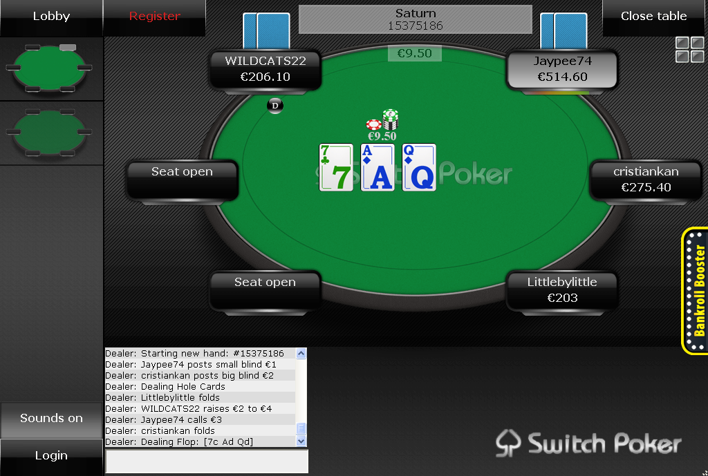 Switch Poker Screen