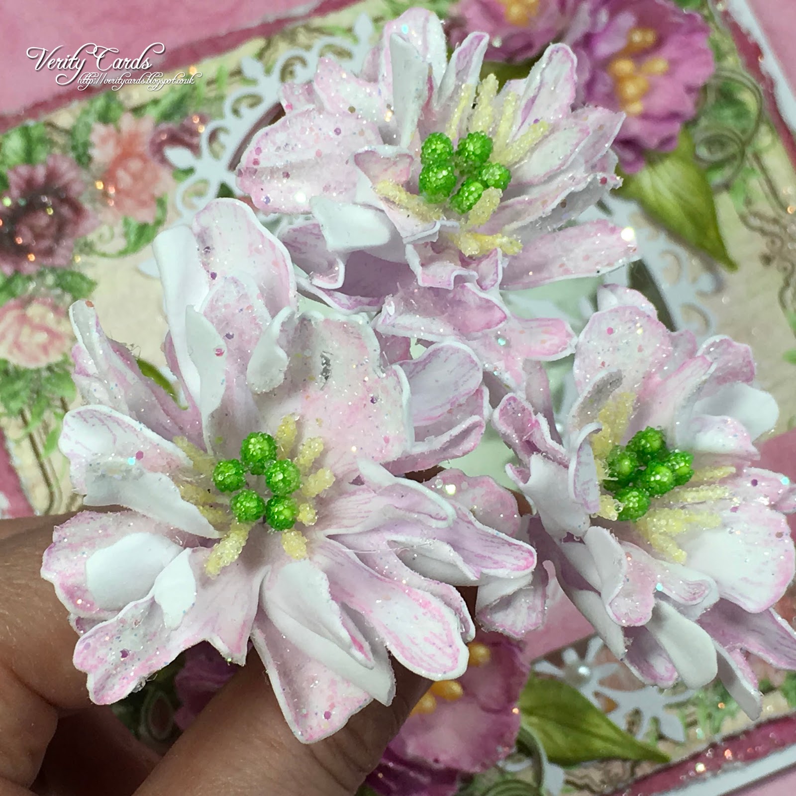 Verity Cards Art Foam Paper flowers.