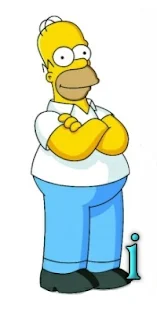 Homer Simpson con Abecedario.