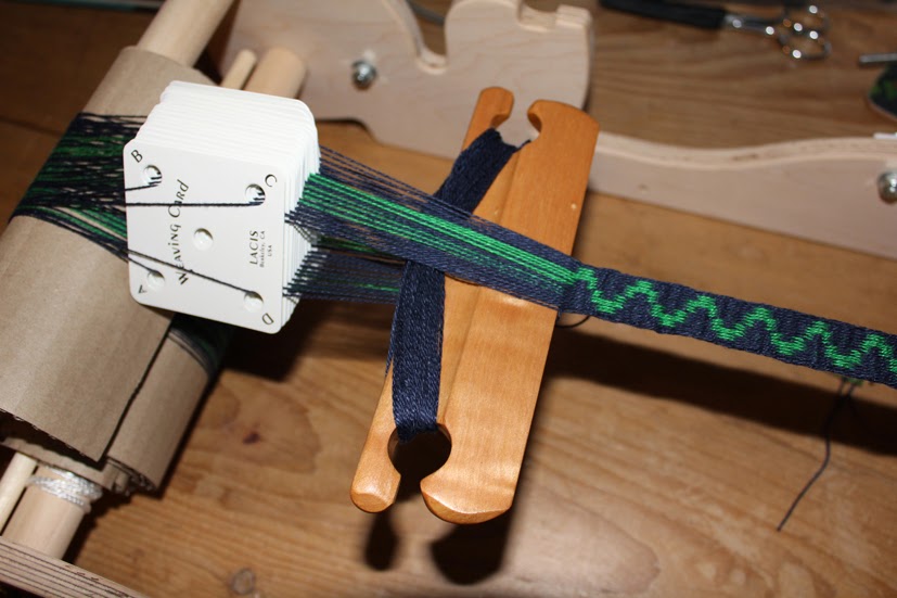 Dot's fibre to fabric Tablet Weaving on the Cricket Loom