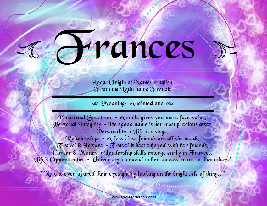 Frances Unique Names Frances Unique Names
