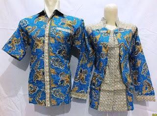 Seragam batik couple pasangan pria dan wanita kerja bank Seragam batik couple pasangan pria dan wanita kerja bank
