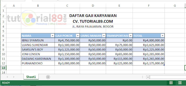 Cara membuat format uang pada excel Cara membuat format uang pada excel