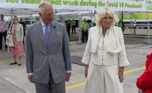 The Prince of Wales and The Duchess of Cornwall visited Asda Distribution Centre and Turnbull and Asser shirt company