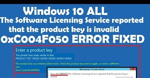 error 0xc004f050 windows 10