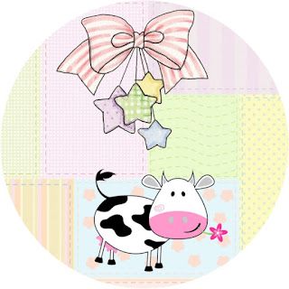 Cow and Patchwork Free Printable Cupcake Toppers and Wrappers. Cow and Patchwork Toppers or Free Printable Candy Bar Labels.
