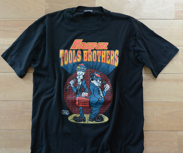 1990s Snap-on × Swingster Vintage Tools Brothers Print T-Shirt Black