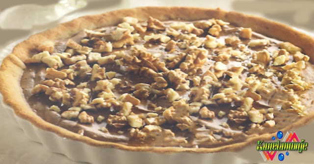 Tarta crema de chocolate y nueces