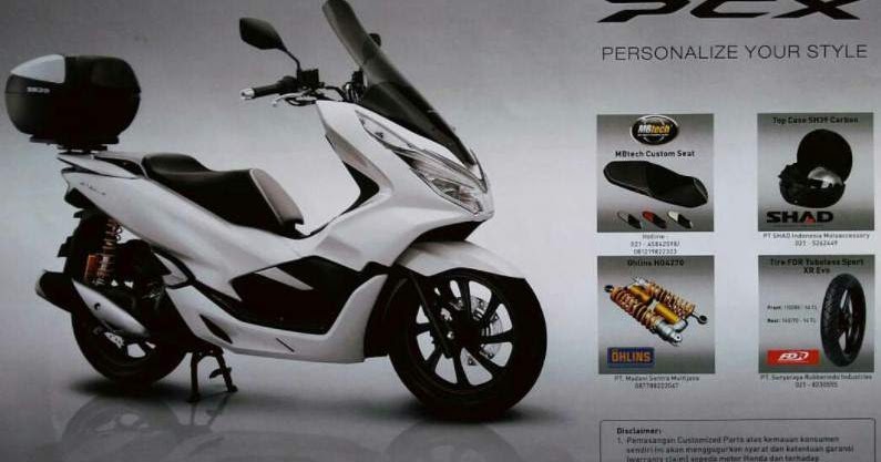 Variasi Motor Pcx aksesoris all new honda pcx 150 makin ganteng mewah dan Variasi Motor Pcx aksesoris all new honda pcx 150 makin ganteng mewah dan