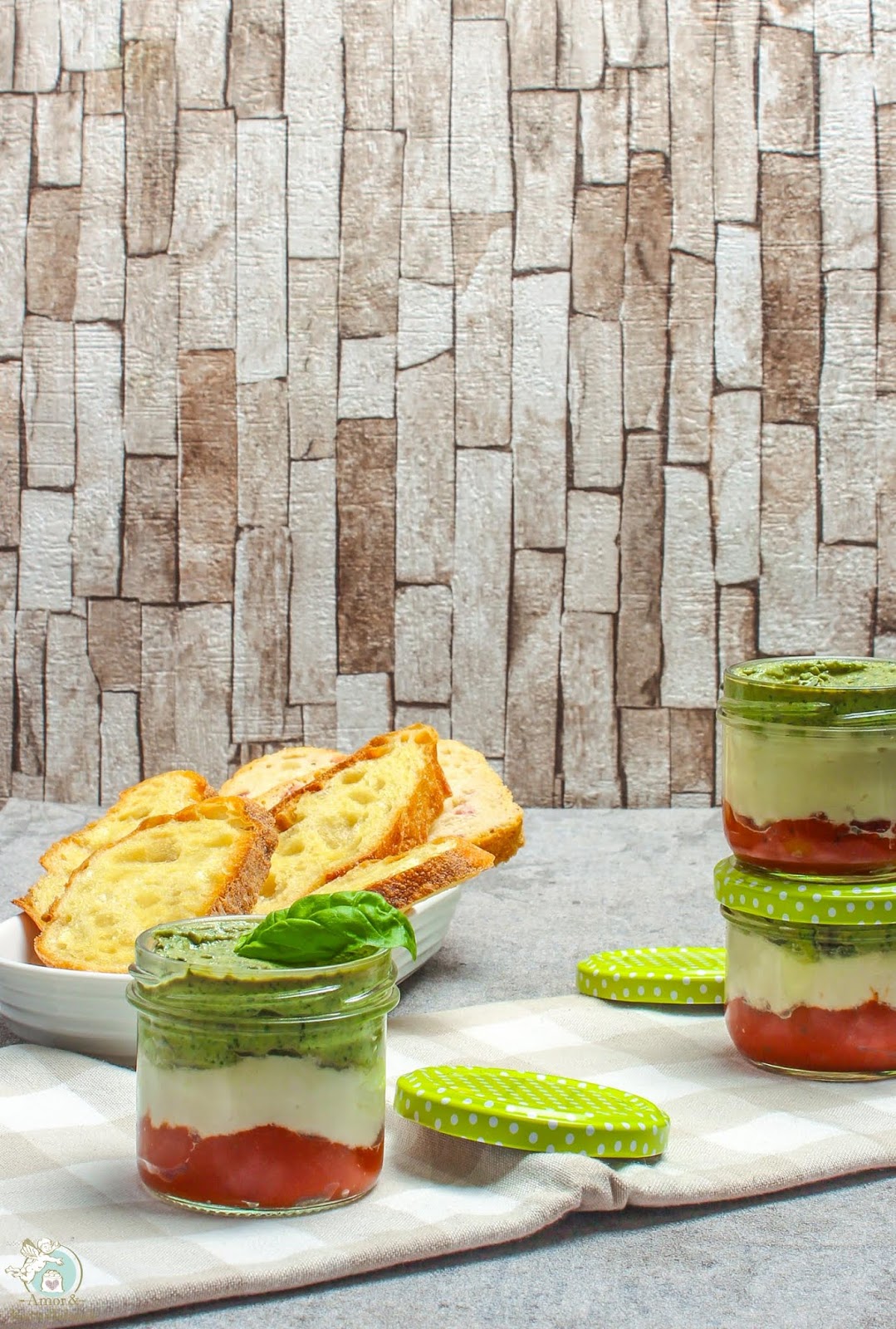 Amor Kartoffelsack Caprese Im Glas Cremiges Fingerfood