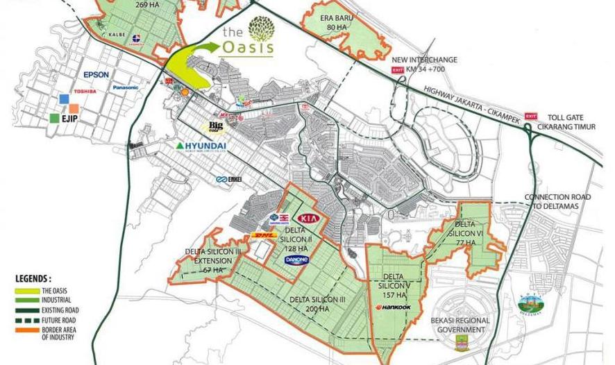 Peta Lokasi Kawasan Industri EJIP Cikarang
