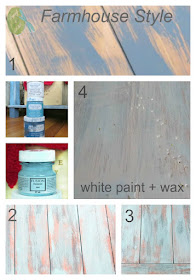 Farmhouse Style Pinterest image Layers of Dry Brushing Shades of Blue Nightstand 