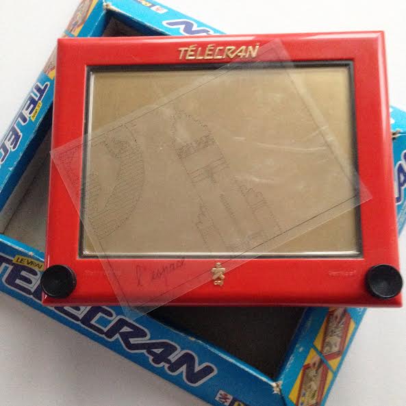 Orangevertevintage: Un Jour Un Jouet Le Telecran Ou L'Ardoise Magique