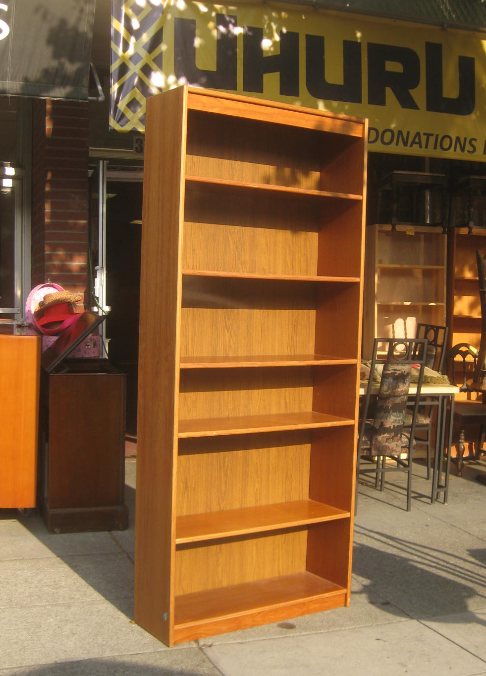 UHURU FURNITURE & COLLECTIBLES SOLD Teak Veneer Bookshelf 65