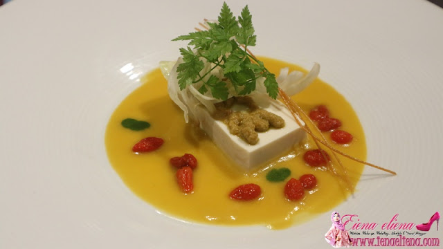 5. Entrée · Chilled Soft Tofu · Shaved Fennel and Yellow Pepper Coulis