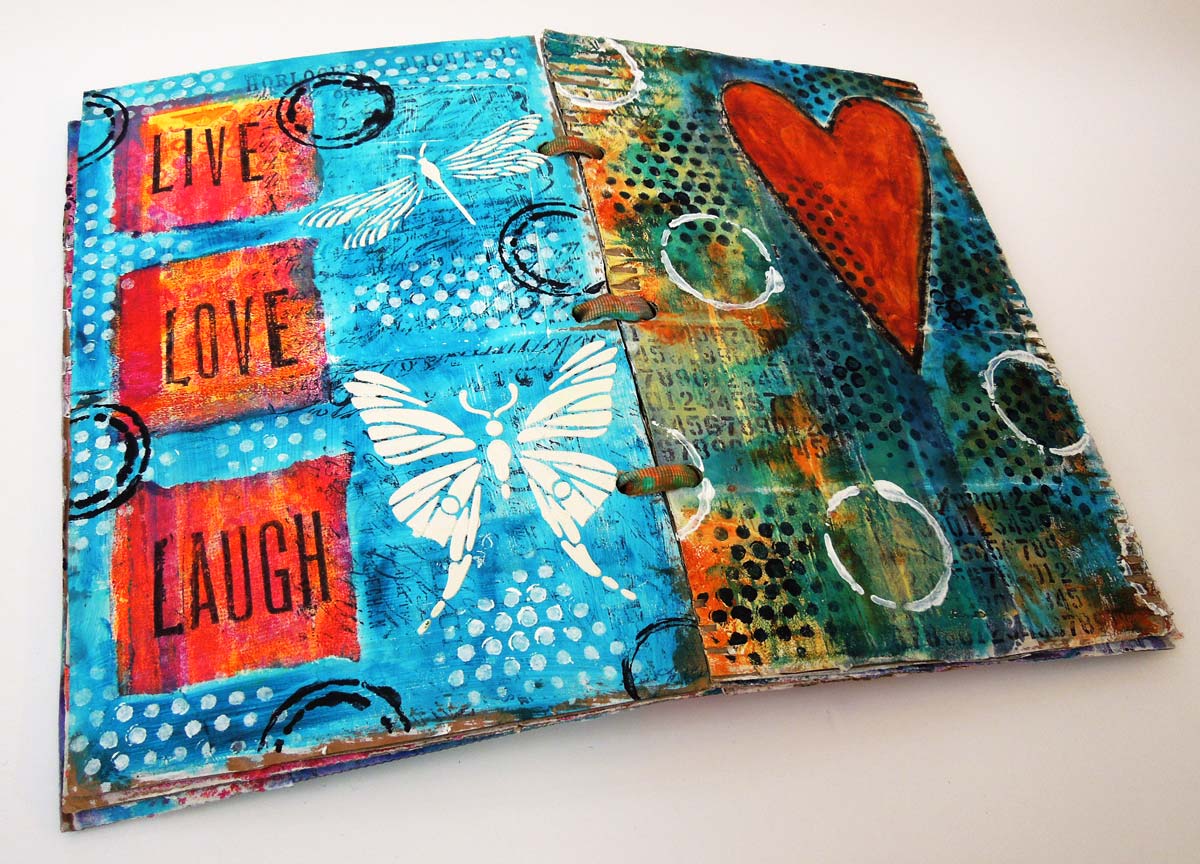 Inky Dinky Doodle Cardboard Journal