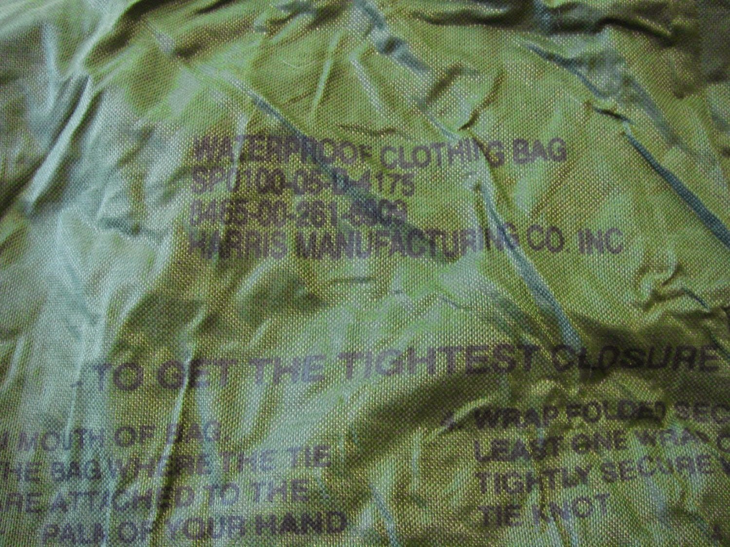 bingbabel US Army OD Green Waterproof Clothing Bag