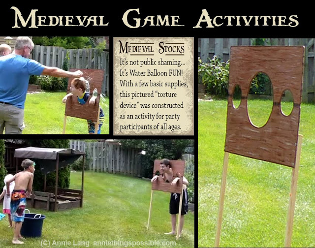 Medieval themed party projects,decorations and fun ideas by Annie Lang to make your event memorable.   Find more fun ideas, medieval art, books and more at http://anniethingspossible.com