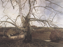 andrew landscape pennsylvania wyeth 1942 techniques tempera egg paintings 35x47 board
