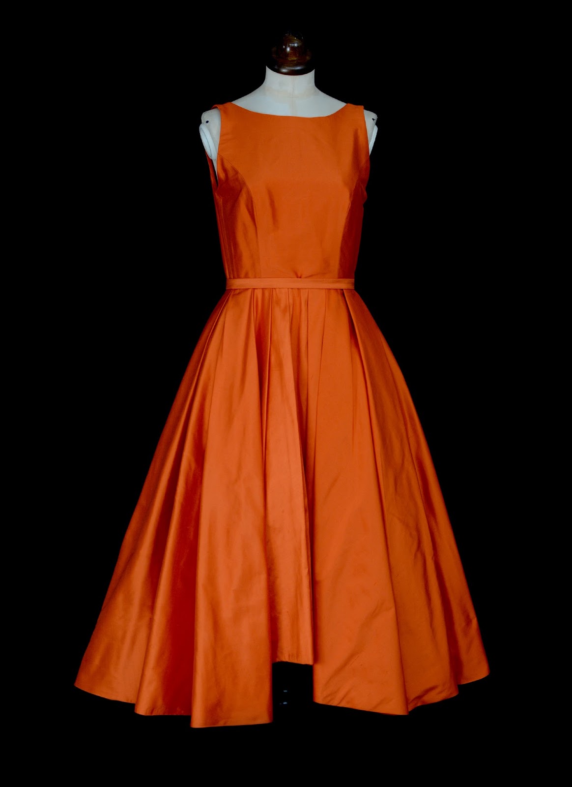 Hayley's Orange Silk Dress ALEXANDRAKING