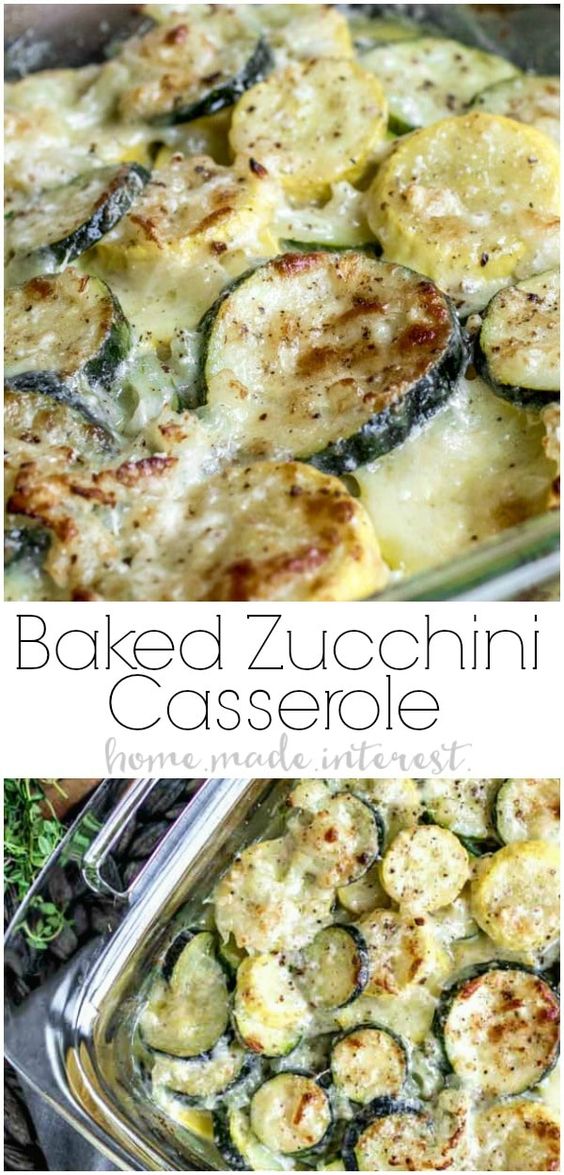 Cheesy Baked Zucchini Casserole - Mama Recipes