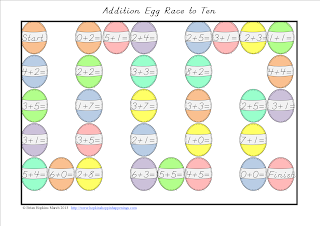 FREEBIE Easter Addition and Subtraction Board Games