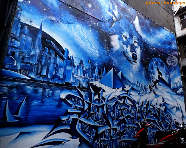 41+Blue+Wolf+In+Future+Cityscape+Howling