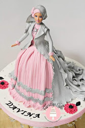 cake doll princess barbie cakes davina fondant birthday muslim hijab princesses shellicious bolo google tutorial faradyscake icing anniversary mothers discover