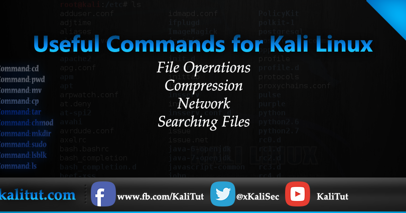 Useful Commands for Kali Linux - KaliTut