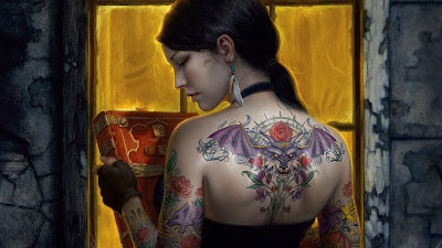 fantasy girl with awesome tattos