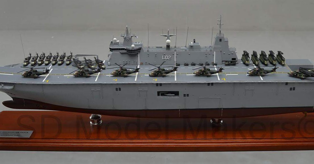 SD Model Makers Canberra Class LHD Model (1/350 scale) 29.83inches