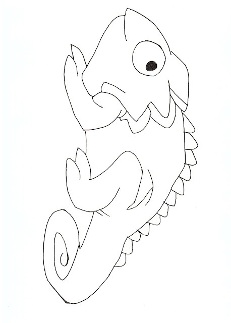 21+ Printable Chameleon Template : Free Coloring Pages