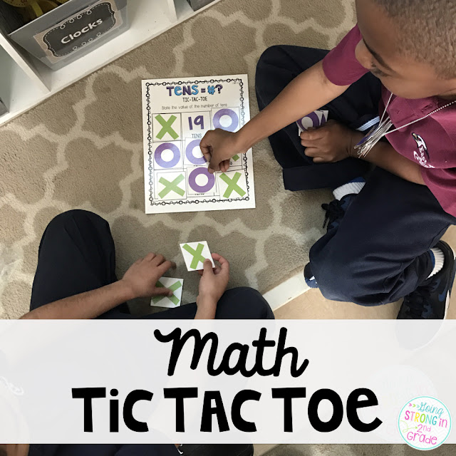 Going Strong In 2nd Grade Math Tic Tac Toe Games