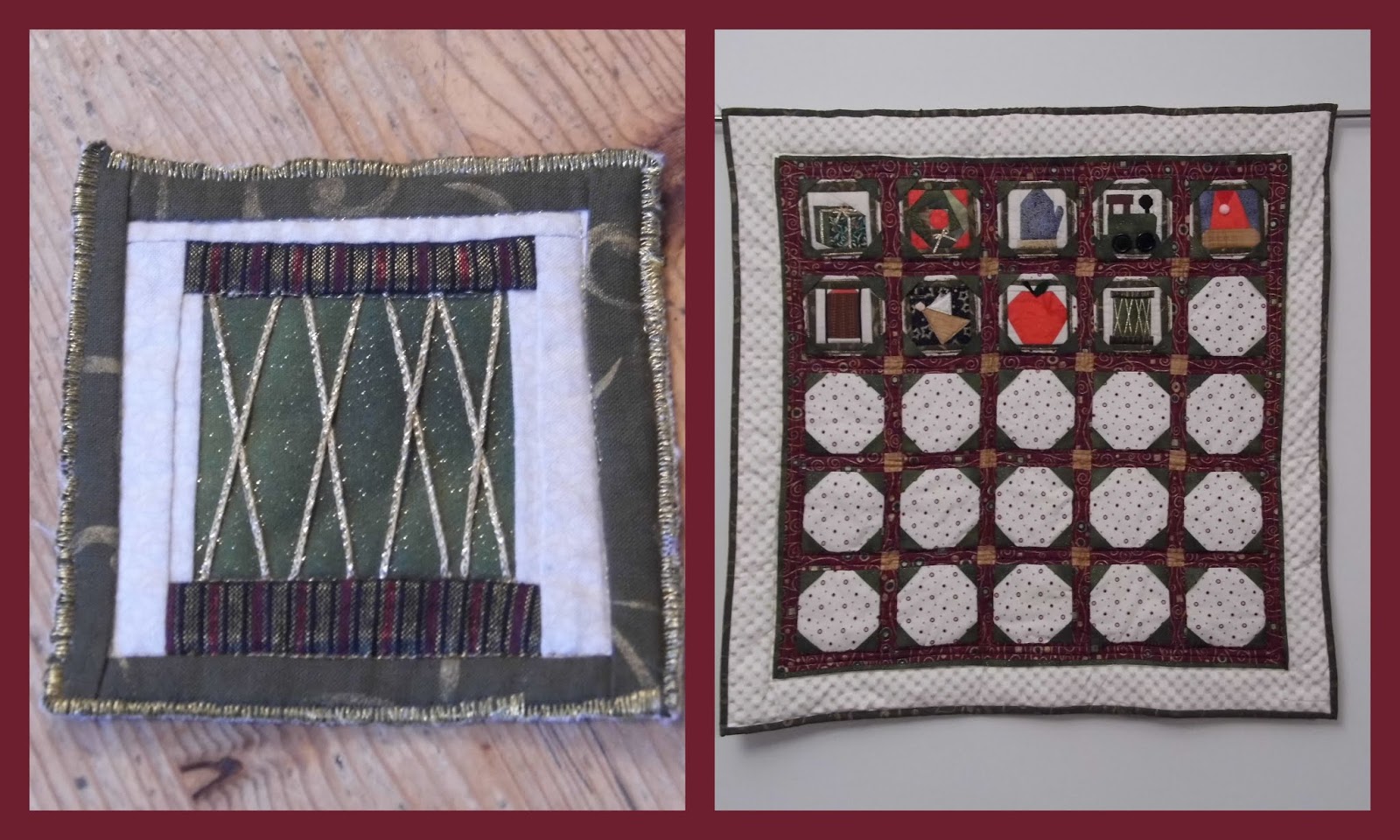 Kate's Quilting (and other arty stuff) Advent Calendar, Day 9 (Drum)