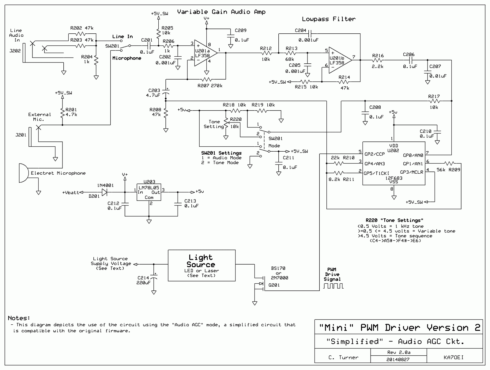 KA7OEI's blog: Updated version of the "Simple" PWM LED/Laser modulator