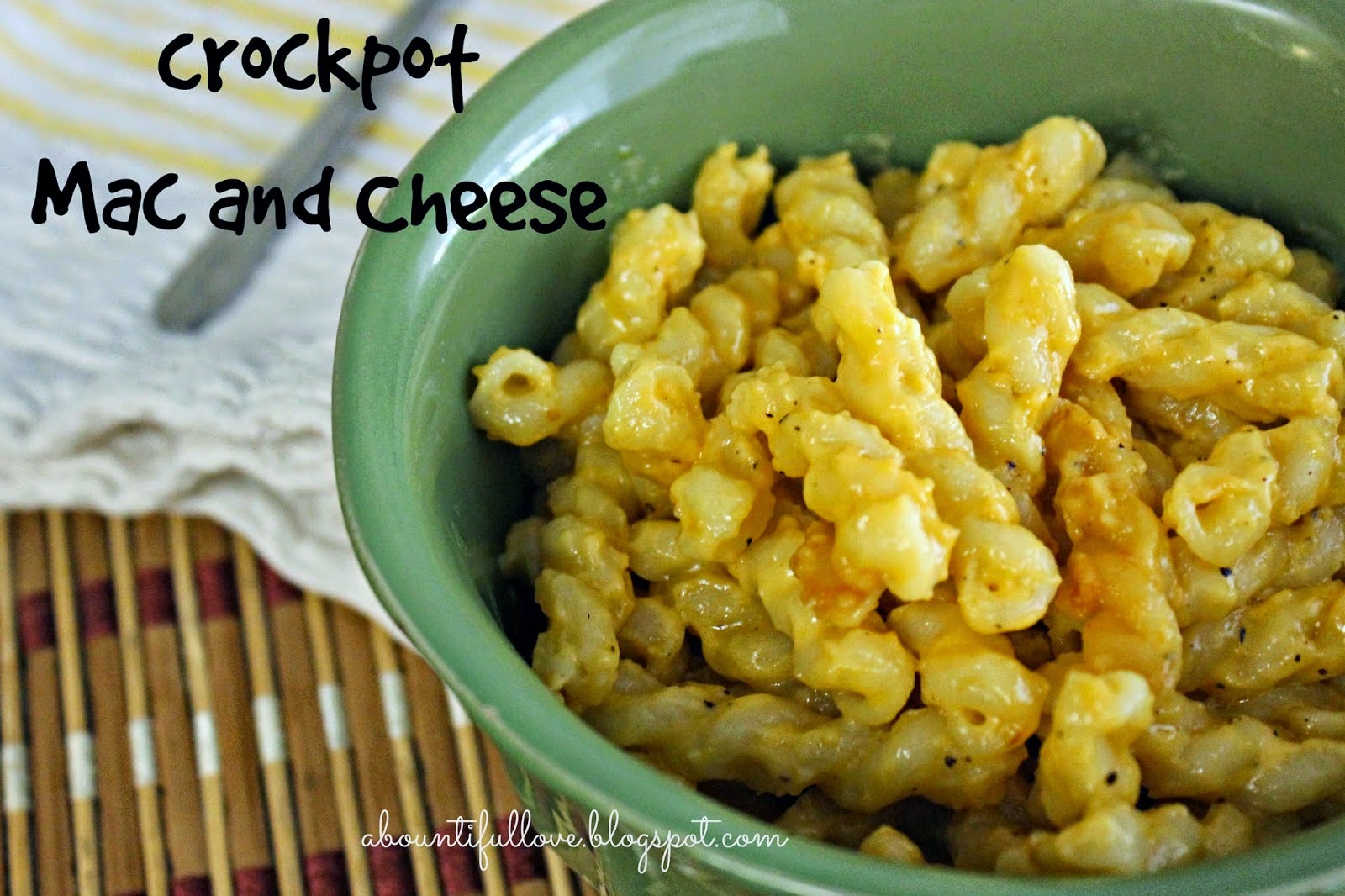 Crockpot Mac and Cheese by A Bountiful Love
