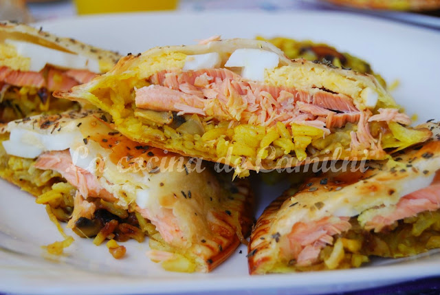 Kulibiak mini con obleas de empanadilla (La cocina de Camilni) Kulibiak mini con obleas de empanadilla (La cocina de Camilni)