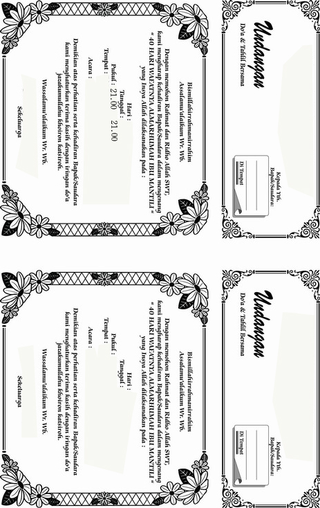 Membuat Undangan Hajatan ~ Tips,trik